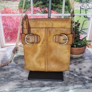 ‼️SOLD‼️Coach Mini Messenger Bag - Tan Leather w/ Silver Hardware PROJECT BAG